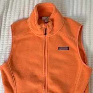Orange vineyard vines fleece vest